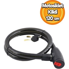 Resim Yuma Kilit Motosiklet Kilidi Bisiklet Kilidi Halat Zincir Çelik Kilit Hırsız Önlem Güvenlik Ym735 