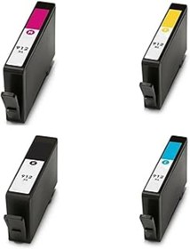 Resim Bk Gift Bitmeyen Kartuş Hp Uyumlu Muadil Lar, 4 Renk 1 Set Hp 912xl Uyumlu - Officejet Pro 8012, 8014, 8015 