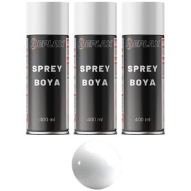 Resim 3 Adet Ral 9010 Parlak Beyaz Sprey Boya 400 Ml. 