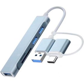 Resim Ally A-807 5In1 Type-C + Usb Girişli Usb 3.0 Çoğaltıcı Hub Adaptö 