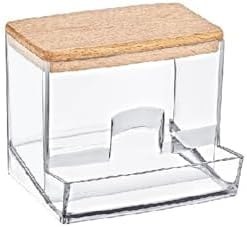 Resim box up Ahşap Kapak Pamuklu Çubuk Organizeri 