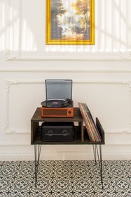 Resim Zecir Ahşap Pikap Sehpası, Modern Plak çalar Standı 