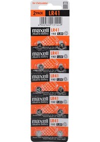 Resim Maxell LR41 AG3 192 1.5V Alkalin Düğme Pil 10'lu 