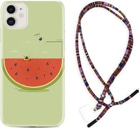 Resim kilifland Iphone 12 Mini Çocuk & Montessori Karyolaile Uyumlu Kılıf Rasta Ipli Boyun Askılı Desenli Silikon Woohoo 1373 