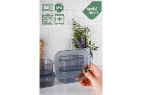 Resim Tekno Trust Gri 12'li Saklama Kabı, Kahvaltılık ve Erzak Kabı 15 ve Üzeri Plastik 