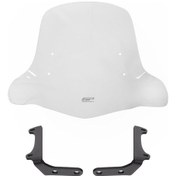 Resim GP Kompozit SYM Xpro 125 2018-2024 Uyumlu Elcikli Ön Cam Şeffaf 48 cm 
