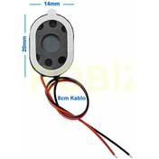 Resim Hoparlör 1w 8ohm 14x20mm 8cm Kablolu Mini Speaker Ses Müzik Amfi 
