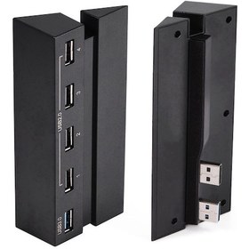 Resim Vkemall Ps4 Konsolu İçin 5 Portlu Usb Hub - 1x Usb 3.0 + 4x Usb 2.0, Aynı Anda 5 Cihazı Şarj Etme, Led Göstergeler, Kolay Kurulum 