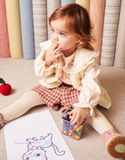 Resim Kız Bebek Bebe Yaka İşleme Detaylı Bluz 