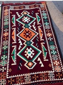 Resim Şark Köşesi Antep Anadaolu Desenli Kilim Bordo 120 x 180 CM 