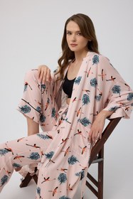 Resim Leylek desenli Elissa Kimono 