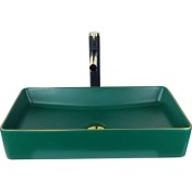 Resim Pure Concept Pure Mat Yeşil Gold Tezgah Üstü Çanak Lavabo GG-102 