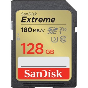 Resim Sandisk Extreme 128GB 180mb/s SDXC Hafıza Kartı 