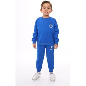 Resim Toontoy Kids Toontoy Erkek Çocuk Nakışlı Eşofman Takım Saks Mavisi 
