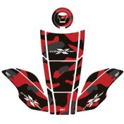 Resim GP Kompozit Honda VFR800X Crossrunner 2015-2020 Uyumlu Tank Pad Seti Kırmızı 