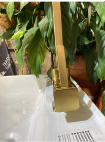 Resim İsaoğlu Yapı Mat Gold Arıtmalı Mutfak Bataryası Kare Modern Tasarım Arıtıcılı Evye Bataryası Mat Altın Armatür Gold 