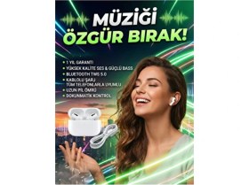 Resim YK Design Dokunmatik Bluetooth Kulaklık Kulak Içi Kablosuz Şarj Kutulu ve Kablolu Iphone-Samsung Uyumlu Beyaz 