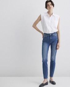 Resim Mavi - Cindy Vintage Jean Pantolon 100277-21870 Mavi 