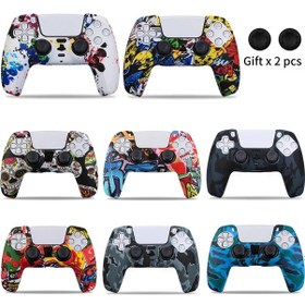 Resim Silikon Koruyucu Kol Örtüsü Ps5 Denetleyici Aksesuarları Kauçuk Kılıf Ps5 Ince Flower 