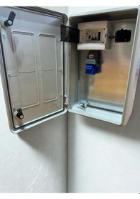 Resim 7 Kw 60 40 20 Cm 3/32 Kombinasyon Panosu Kutusu Seyyar Taşınabilir Elektrikli Araç Şarj Cihazı İstasyonu Tesla Mavi Adaptör Uyumlu 7,4 KW 