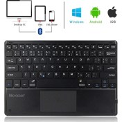 Resim Microcase Tablet ve Telefonlar Için Şarjlı Touchpadli Türkçe Bluetooth Klavye 28 cm - AL2745 Siyah 