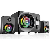 Resim Rampage RMS-G8 2+1 25W Bluetooth+USB-SD-FM Rainbow Siyah Led Işıklı Gaming Speaker AYNI GÜN ÜCRETSİZ KARGO 2 YIL GARANTİ