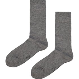 Resim Orta Füme Tekli Bambu Karışımlı Çorap - Orta Füme / 40-45 