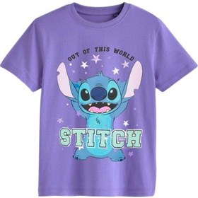 Resim Sea Bubbles Stitch Kız Çocuk Tişört Lila 