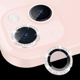 Resim Miscase Iphone 13-13 Mini Taşlı Lens Koruma Pembe 