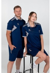 Resim Hummel Otantik Polo Yaka Kamp Tişört Lacivert 