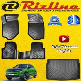 Resim Opel Mokka 3D Paspas+ Üst Bagaj Havuzu 2021 Sonrası Set Rizline N11.5972 