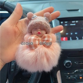 Resim Silver1 Gıoıo Yeni Ipek Eşarp Anahtarlık Kişiselleştirilmiş Inci Papyon Çanta Çekicilik Dokuma Anahtarlık (Yurt Dışından) 