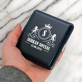 Resim Kral Babam Metal Siyah Sigara Tabakası 