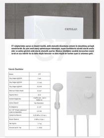 Resim Cemsan c7 elektrikli şofben + 6mt kablo dahil takım montaja hazır set 
