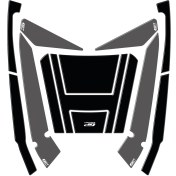 Resim GP Kompozit Honda Forza 250 2018-2025 Uyumlu Çanta Pad Seti Gri 