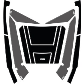 Resim GP Kompozit Honda Forza 250 2018-2025 Uyumlu Çanta Pad Seti Gri 