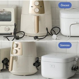 Resim 2li Kablo Tutucu Silikon Kordon Sarıcı Kablo Klips Pratik 