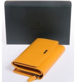 Resim Grande Hakiki Deri Kadın Cüzdan Sarı 2725 Sarı 