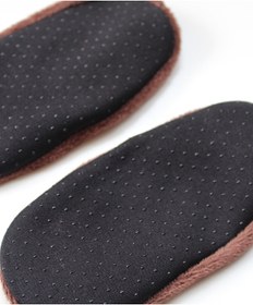 Resim UNLIMITED LEGWEAR Kahverengi Peluş Altı Kaymaz Çocuk Ev Patiği 