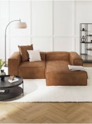 Resim S Home Design Concept Frida 2 Modül Mini Köşe Kanepe, Sağ Köşe Nubuk Kahverengi 210x145 cm 