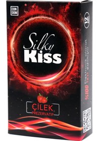 Resim Silky Kiss Çilek Aromalı Prezervatif 12'li 