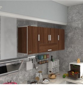 Resim Kenzlife hazır mutfak acus32 cvz 060*150*32 mutfak banyo dolabı kapaklı raflı 