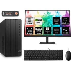 Resim Hp Pro Tower 290 G9 Intel Core I7 13700 16GB 2tb SSD GTX1650/4GB 23.8" Fhd Monitör W11H 8T2X2ES Masaüstü Bilgisayar & Per4 USB Bellek 8T2X2ESMNT4364 