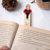 Resim Tesettürlü Anne Karikatürlü Çubuk Kitap Ayracı 