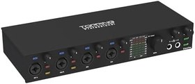 Resim Topping Professional E4X4 Pre | Black Yüksek Kalite USB-C Ses Kartı: 4-Giriş/4-Çıkış 24Bit/192kHz, 8...600ohm arası kulaklıklara kadar kullanılabilir. (PC/MAC) 