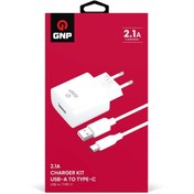 Resim Gnp 2.1 mAh Type-c Kablo ve Şarj Cihazı Beyaz 