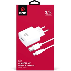 Resim Gnp 2.1 mAh Type-c Kablo ve Şarj Cihazı Beyaz 