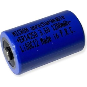 Resim 14250 1-2AA 3.6 V Li-Socı2 1200 Mah Lityum Pil 