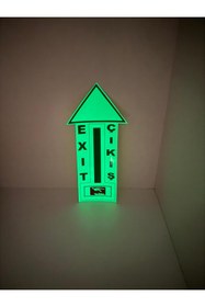 Resim KİWİ AKSESUAR YER OKU ÇIKIŞ YÖNÜ FOSFORLU PARLAR 29/10CM 