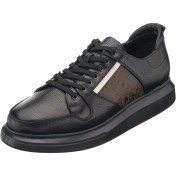 Resim Costo Shoes KZ4113 Siyah Büyük Numara Dana Derisi Rahat Geniş Kalıp Erkek Spor Ayakkabı 